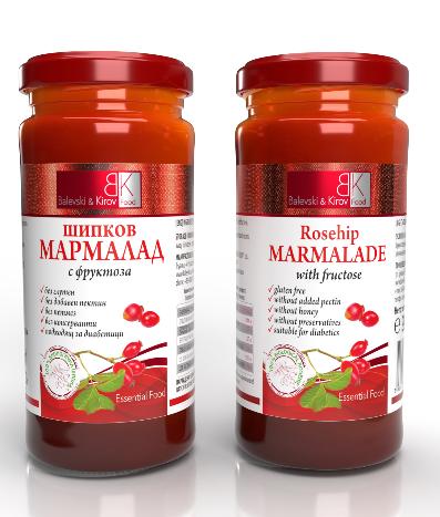 Confiture d'églantier sans sucre 290 g - 100% églantier bio