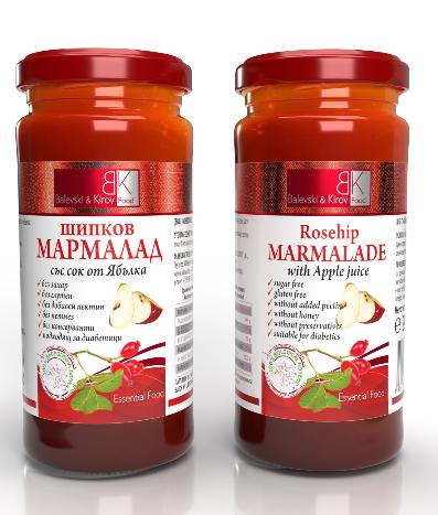 Confiture d'églantier au jus de pomme sans sucre 290 g - 100% églantier bio