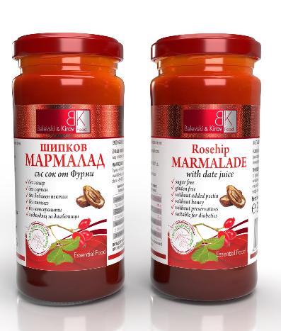 Confiture d'églantier au jus de dattes sans sucre 290 g - 100% églantier bio
