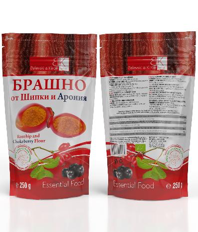 Farine d'églantier et d'aronia 200 - 400 microns Doy-pack 250 g - Produit Bio