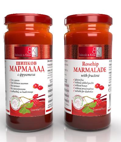 Hagebuttenmarmelade ohne Zucker 290 g - 100% Bio-Hagebutte 