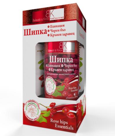 Rose hips Essentails - Шипка, Ехинацея, Черен бъз и Кръвен здравец