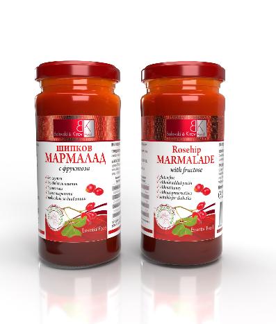 Шипков мармалад без захар буркан 290 гр. - 100% биологична шипка