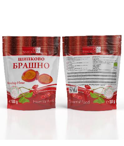 Брашно от плодове на Шипка 200 - 400 микрона Doy-pack 500 гр. - Биологичен продукт