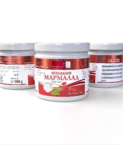 Dry mixture for rosehip jam 500 g box - 100% organic rosehip